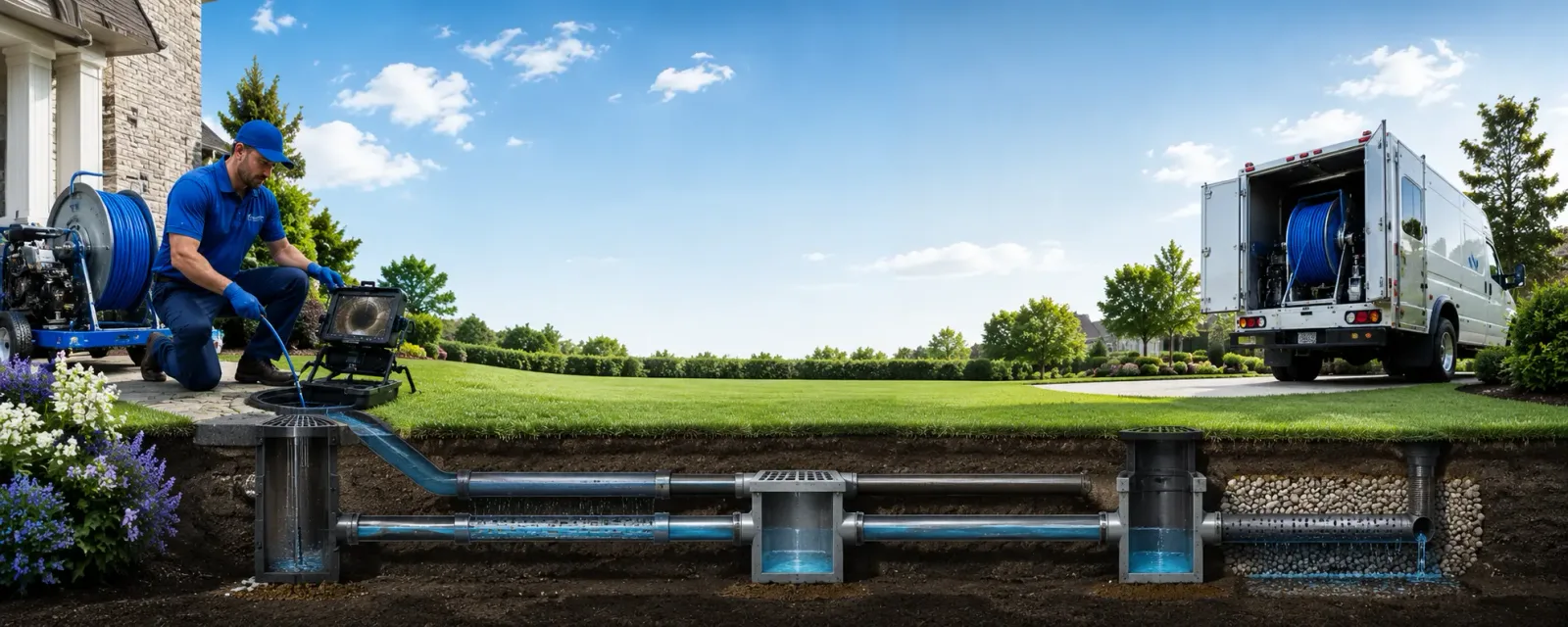 Outdoor drain cleaning information for Georgetown, CA